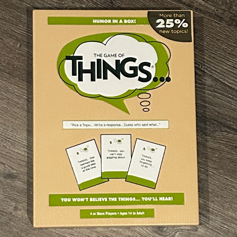 “The Game of Things” Humor In A Box Family Board Card Game New Ages 14 - Adult